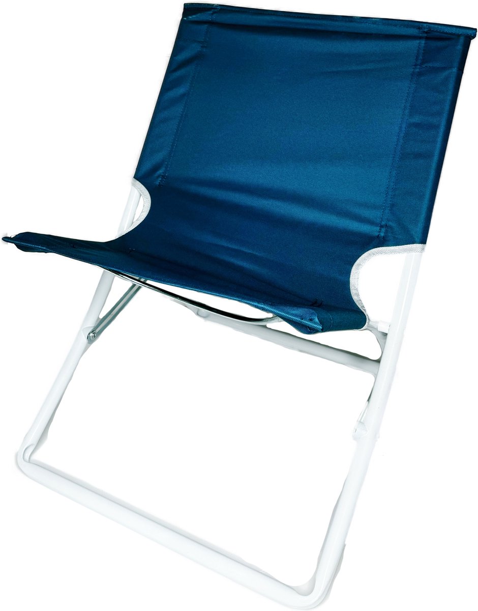 3BMT® Strandstoel Opvouwbaar - Inklapbaar voor Volwassenen tot 110 KG - Blauw - Lichtgewicht (8720615656851)